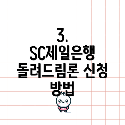 3. SC제일은행 돌려드림론 신청 방법