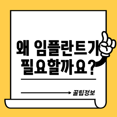 왜 임플란트가 필요할까요?
