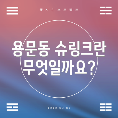 용문동 슈링크란 무엇일까요?