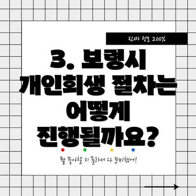 3. 보령시 개인회생 절차는 어떻게 진행될까요?