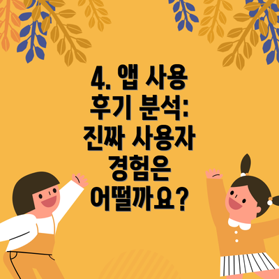 4. 앱 사용 후기 분석: 진짜 사용자 경험은 어떨까요?