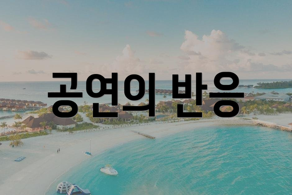 공연의 반응