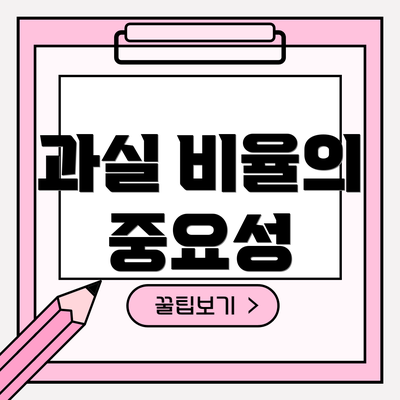 과실 비율의 중요성