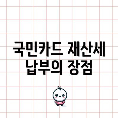 국민카드 재산세 납부의 장점