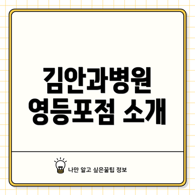 김안과병원 영등포점 소개