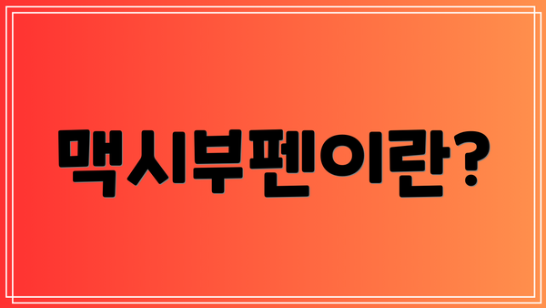 맥시부펜이란?
