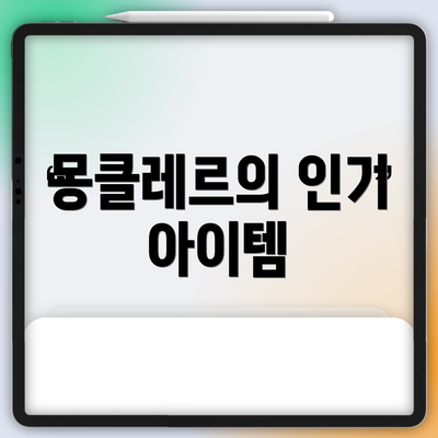 몽클레르의 인기 아이템