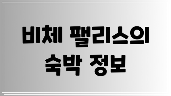 비체 팰리스의 숙박 정보