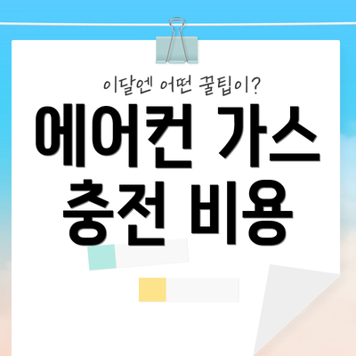 에어컨 가스 충전 비용