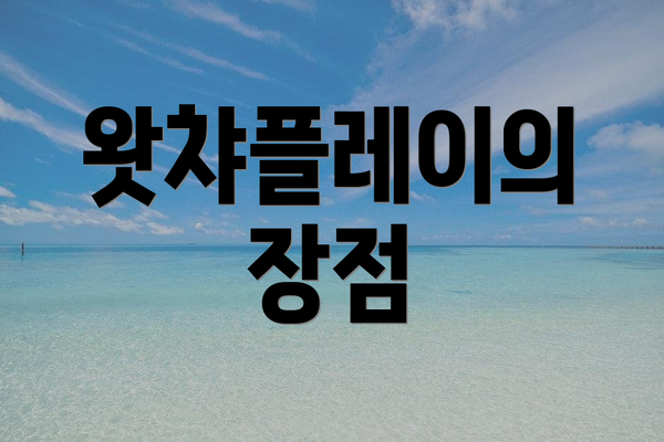 왓챠플레이의 장점