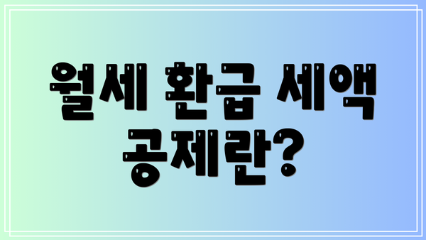 월세 환급 세액 공제란?