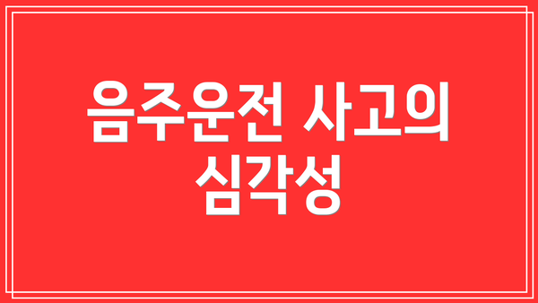 음주운전 사고의 심각성