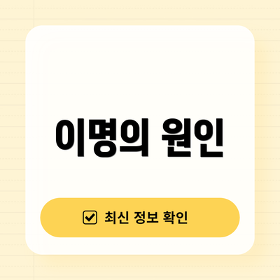 이명의 원인