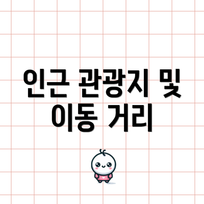 인근 관광지 및 이동 거리