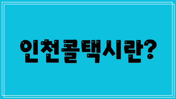 인천콜택시란?