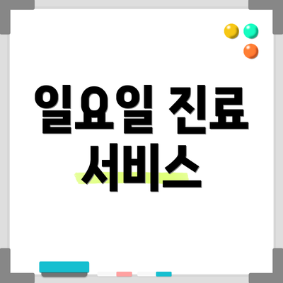 일요일 진료 서비스