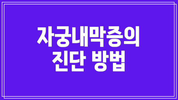 자궁내막증의 진단 방법