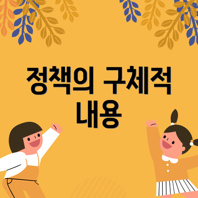 정책의 구체적 내용