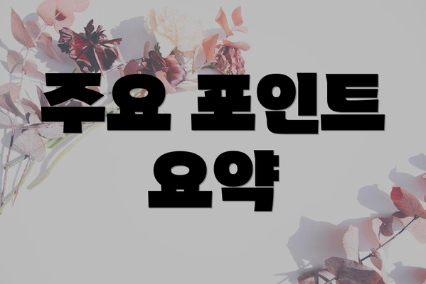 주요 포인트 요약