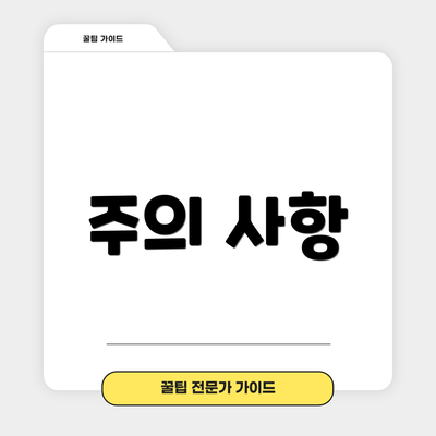 주의 사항