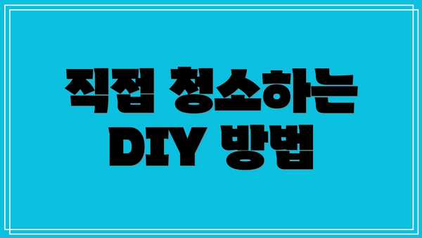 직접 청소하는 DIY 방법