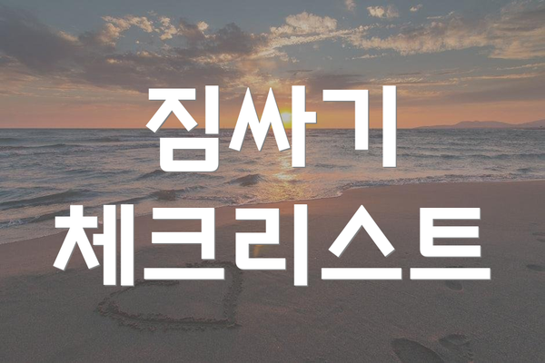 짐싸기 체크리스트