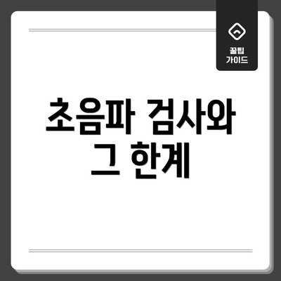 초음파 검사와 그 한계