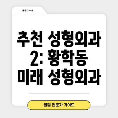 추천 성형외과 2: 황학동 미래 성형외과