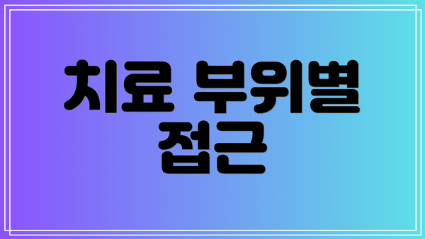 치료 부위별 접근