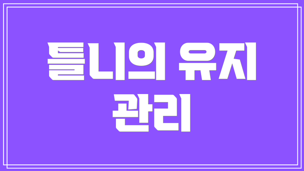 틀니의 유지 관리