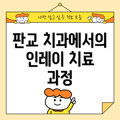 판교 치과에서의 인레이 치료 과정