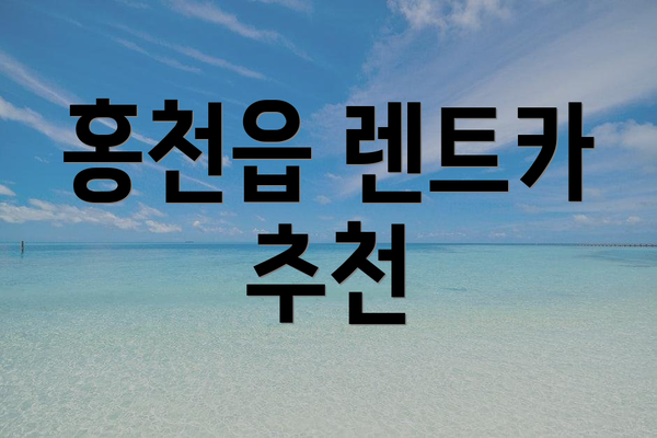 홍천읍 렌트카 추천