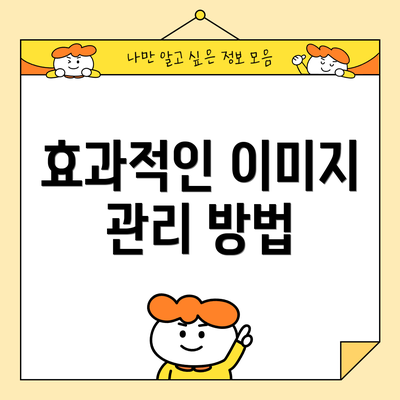 효과적인 이미지 관리 방법
