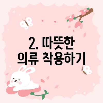 2. 따뜻한 의류 착용하기