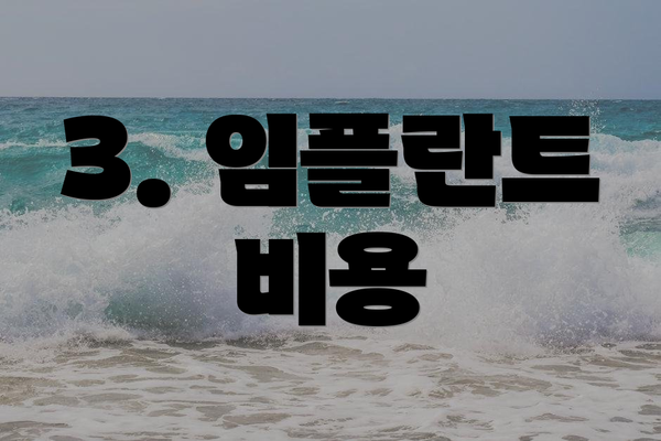 3. 임플란트 비용