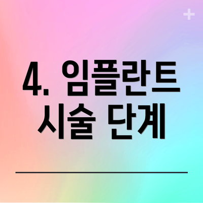 4. 임플란트 시술 단계