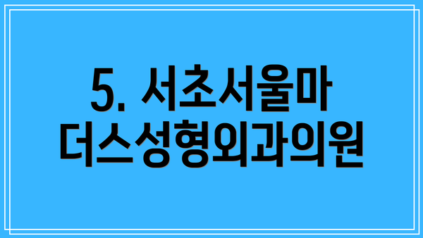 5. 서초서울마더스성형외과의원
