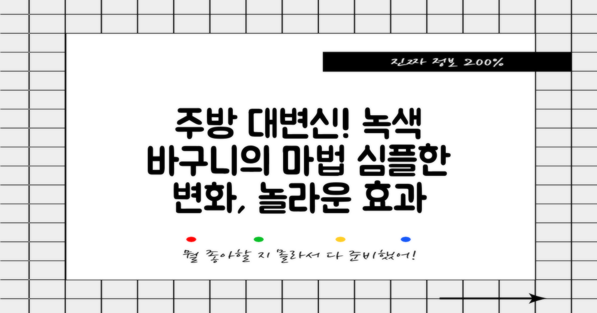 녹색 바구니, 주방에 어떤 변화를?