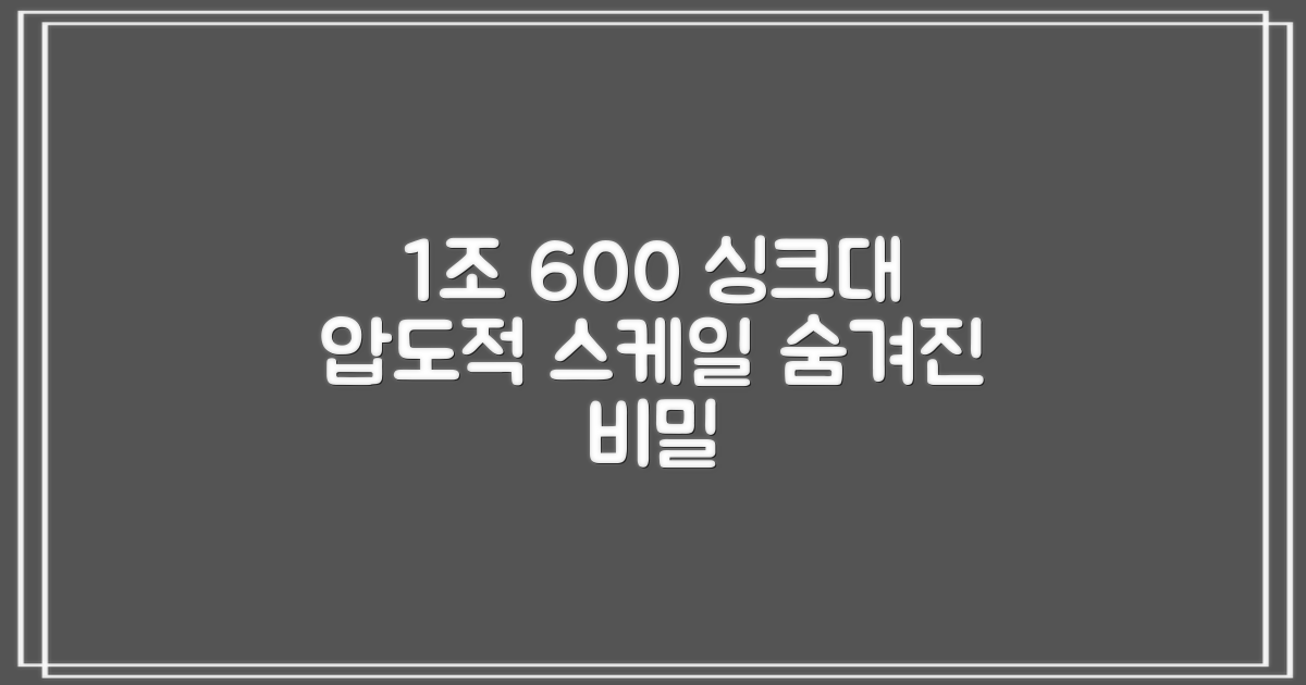 1조 600 싱크대, 무엇이 특별한가?