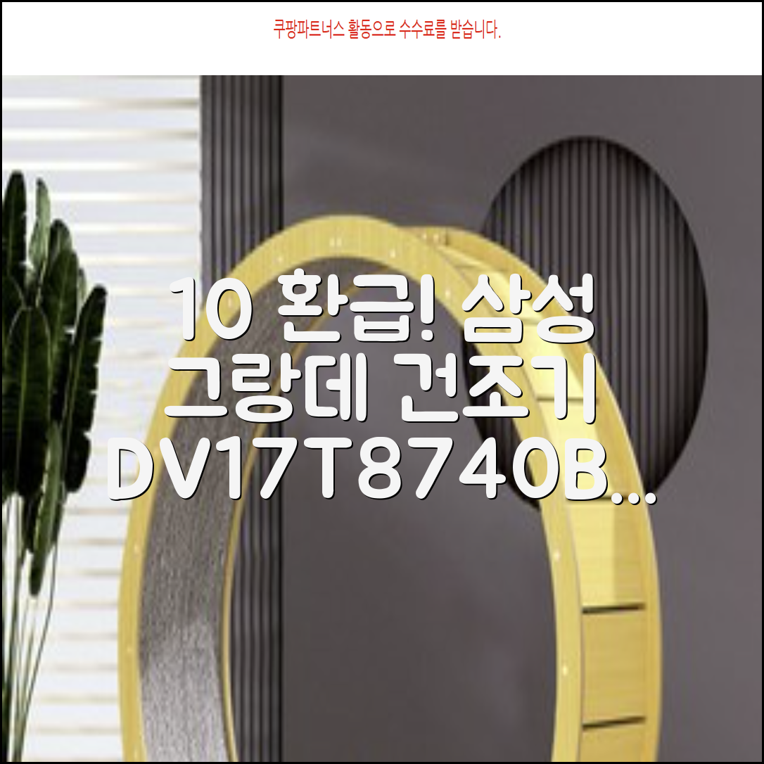 [10% 환급가전] 삼성전자 그랑데 건조기 AI 이녹스 DV17T8740BP 17kg 방문설치 추천 리뷰